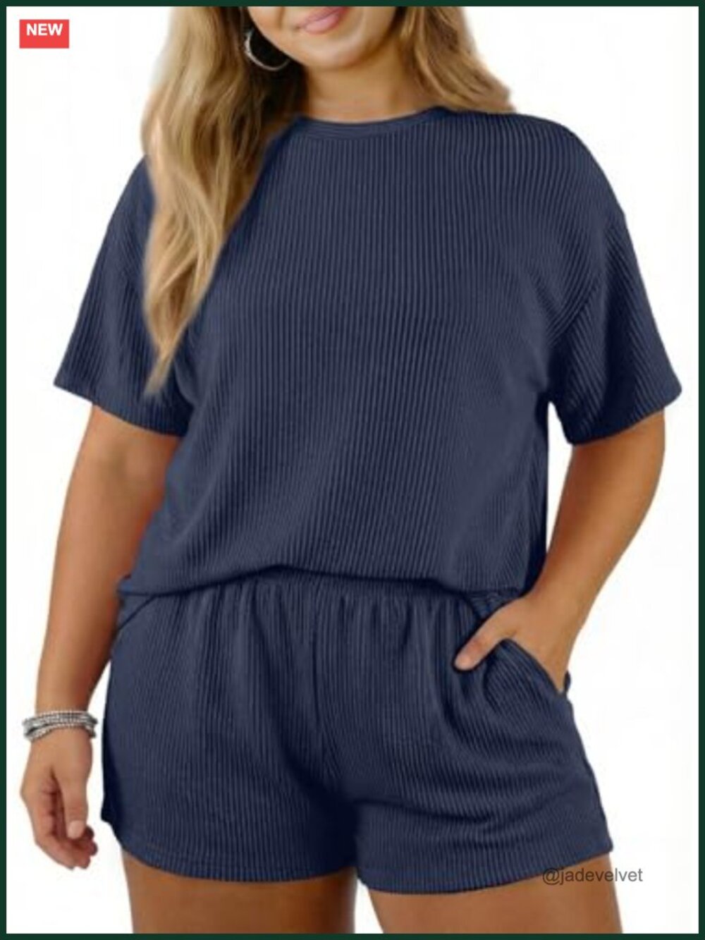 Plus Size Lounge Pajama Short Set
